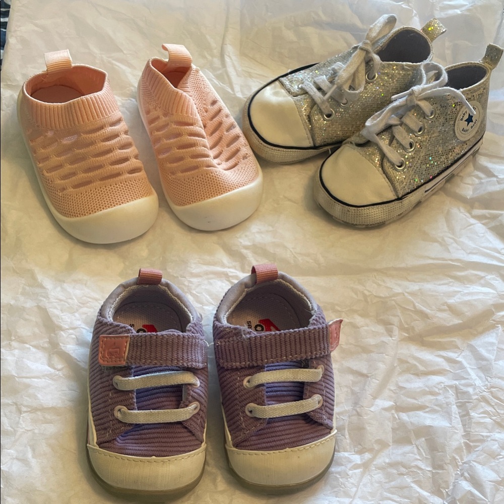 Converse Silver Glitter Toddler Sneakers